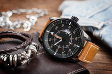 Load image into Gallery viewer, Black Leather Strap Watch
